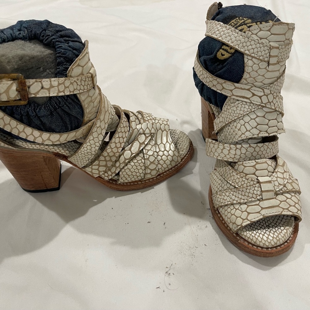 Freebird snakeskin dress heels